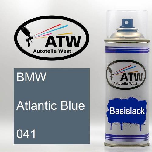 BMW, Atlantic Blue, 041: 400ml Sprühdose, von ATW Autoteile West.